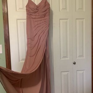 Azazie Dusty Rose Pink Evening Gown